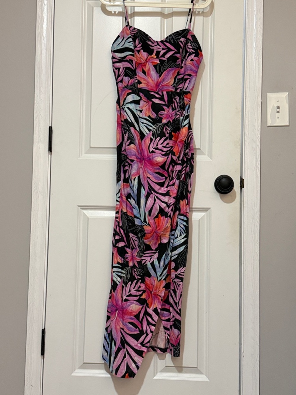 ZARA NWOT TROPICAL PRINT CORSET STYLE DRESS SIZE M